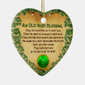 アイルランドの古賛美い羊飼い、ハート セラミックオーナメント (右)