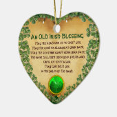 アイルランドの古賛美い羊飼い、ハート セラミックオーナメント (左)
