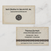 アイルランドの名刺:: ケルト族の記号及びバー 名刺 (正面/裏面)