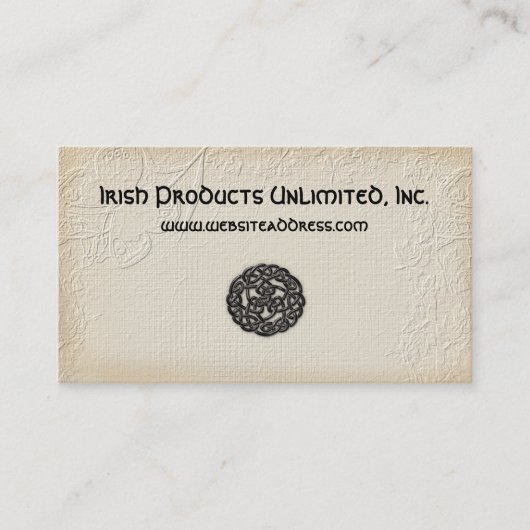 アイルランドの名刺:: ケルト族の記号及びバー 名刺 (正面)