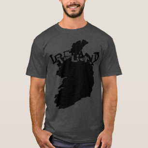 アイルランドの国地図 Tシャツ