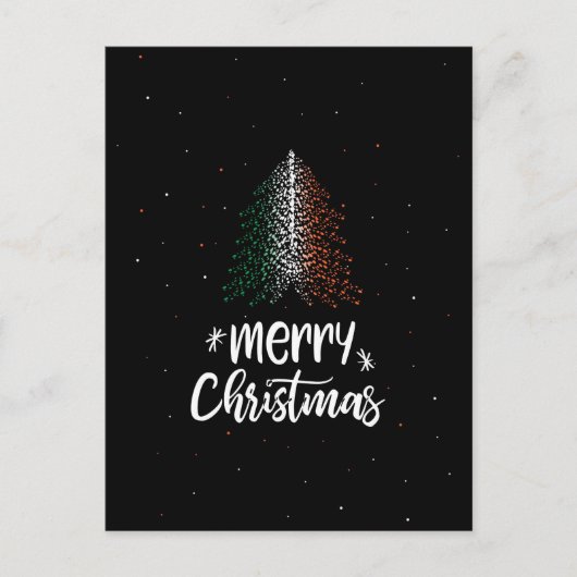 アイルランドの国旗と一緒にクリスマスをお祝い シーズンポストカード (正面)