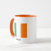 アイルランドの国旗のコーヒーマグ マグカップ (正面左)