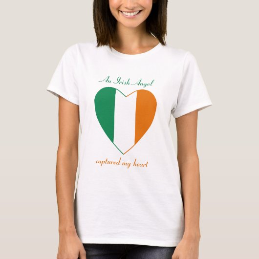アイルランドの国旗スイートハートTシャツ Tシャツ (正面)