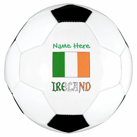 アイルランドの国旗 オリジナルプリント サッカーボール (正面)