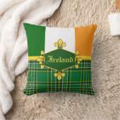 アイルランドの国民のタータンチェック、旗は名前と、カスタマイズ クッション (ブランケット)