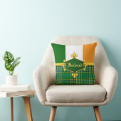 アイルランドの国民のタータンチェック、旗は名前と、カスタマイズ クッション (椅子)