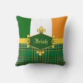 アイルランドの国民のタータンチェック、旗は名前と、カスタマイズ クッション (裏面)