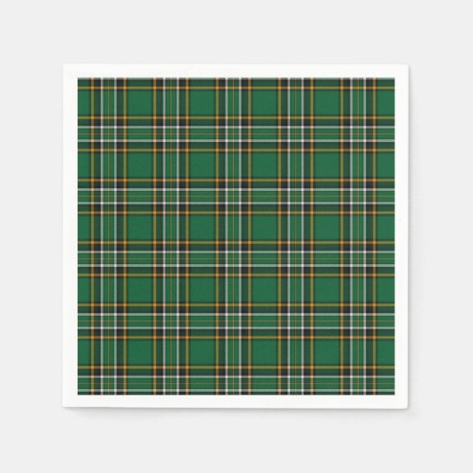 アイルランドの国 tartan スタンダードカクテルナプキン (正面)