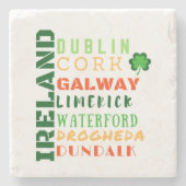 アイルランドの地下鉄アート ストーンコースター (正面)