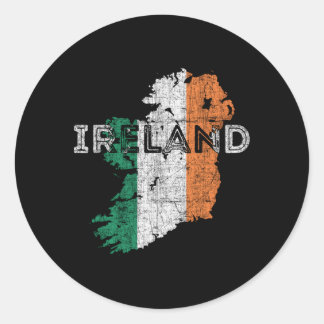アイルランドの地図と国旗のイ動揺してルランド ラウンドシール