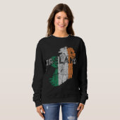 アイルランドの地図と国旗の土産 – アイラ動揺してンド スウェットシャツ (正面フル)