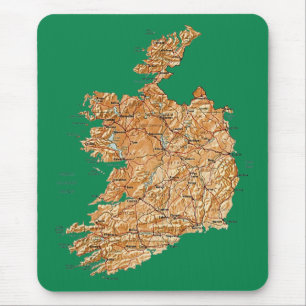 アイルランドの地図のマウスパッド マウスパッド
