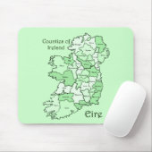 アイルランドの地図の郡 マウスパッド (マウス)