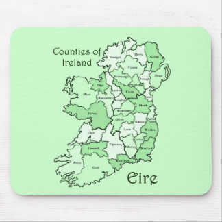 アイルランドの地図の郡 マウスパッド