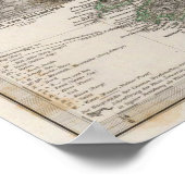 アイルランドの地図バイスティエラー ポスター (角)