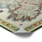 アイルランドの地図 – アイリッシュアイレエリンポスタープリント ポスター (角)