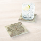 アイルランドの地図 ガラスコースター (アングル)