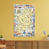 アイルランドの地図 キャンバスプリント (インサイチュ (リビング))