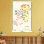 アイルランドの地図 キャンバスプリント (インサイチュ (リビング))