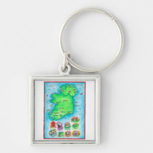 アイルランドの地図 キーホルダー