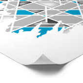 アイルランドの地図|クリスタルダイヤモンドスタイルアートワーク ポスター (角)