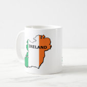 アイルランドの地図 コーヒーマグカップ (正面左)