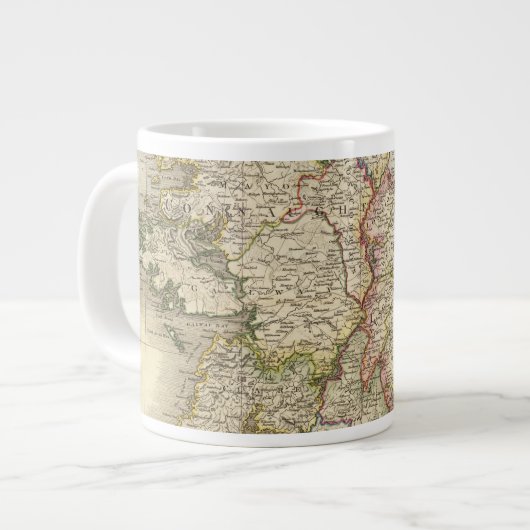 アイルランドの地図 ジャンボコーヒーマグカップ (正面左)