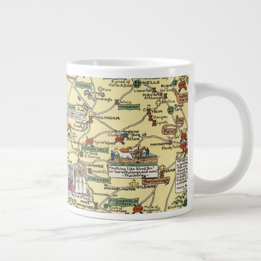 アイルランドの地図 ジャンボコーヒーマグカップ (右)