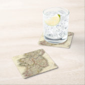 アイルランドの地図 スクエアペーパーコースター (インサイチュ)