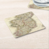 アイルランドの地図 スクエアペーパーコースター (アングル)