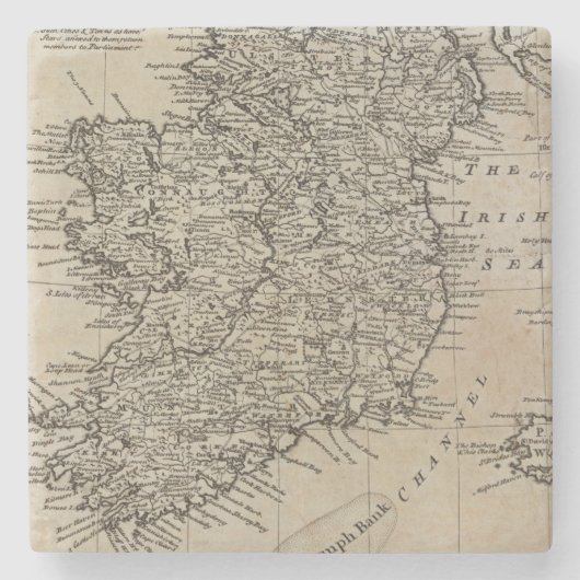 アイルランドの地図 ストーンコースター (正面)