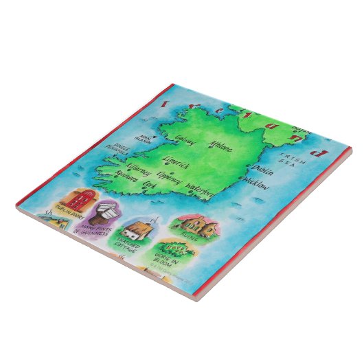 アイルランドの地図 タイル (側面)