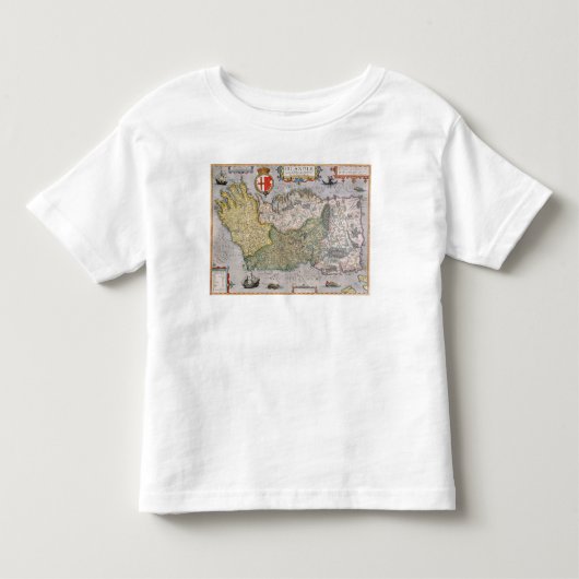 アイルランドの地図 トドラーTシャツ (正面)