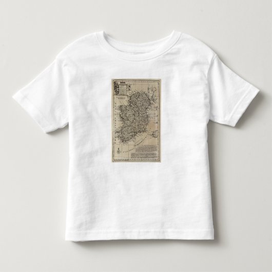 アイルランドの地図 トドラーTシャツ (正面)