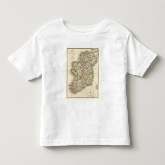 アイルランドの地図 トドラーTシャツ (正面)