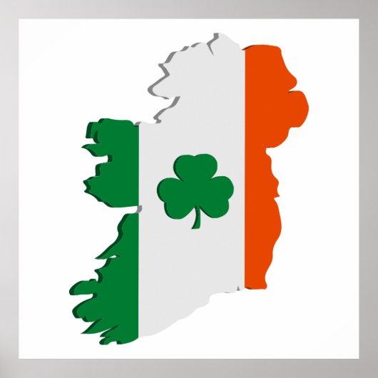 アイルランドの地図 ポスター (正面)