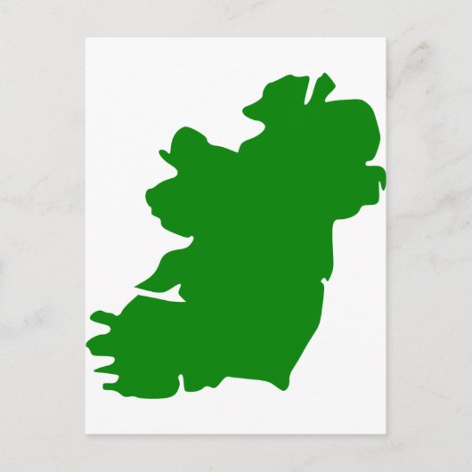 アイルランドの地図 ポストカード (正面)