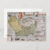アイルランドの地図 ポストカード (正面/裏面)