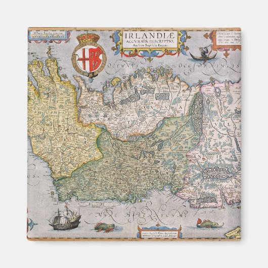 アイルランドの地図 マグネット (正面)