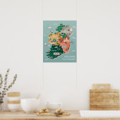 アイルランドの地図 |ランドマークと都市 ポスター (キッチン)