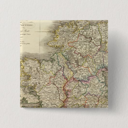 アイルランドの地図 缶バッジ (正面)