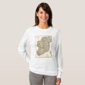 アイルランドの地図 Tシャツ (正面フル)