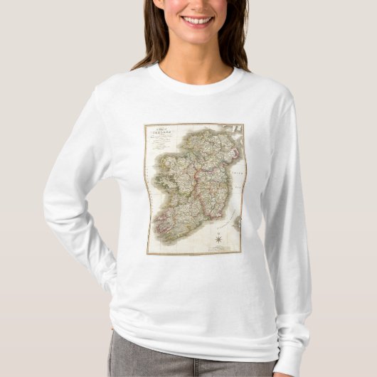 アイルランドの地図 Tシャツ (正面)