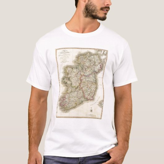アイルランドの地図 Tシャツ (正面)