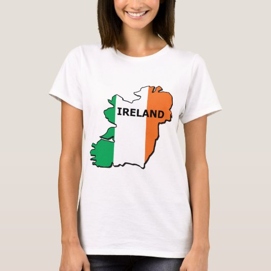 アイルランドの地図 Tシャツ (正面)
