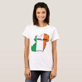 アイルランドの地図 Tシャツ (正面フル)