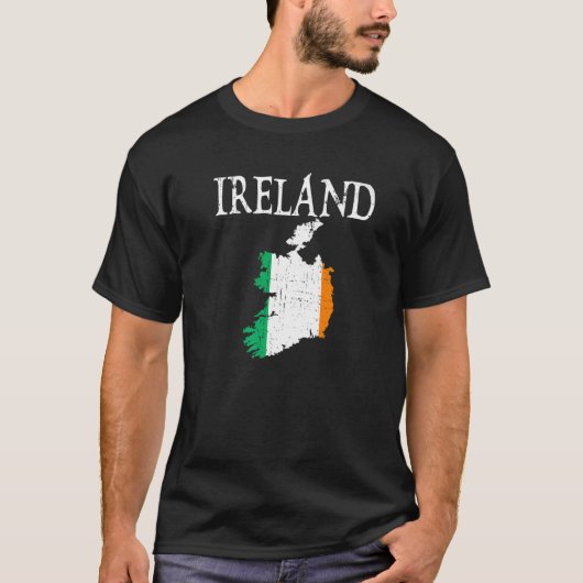 アイルランドの地図 Tシャツ (正面)