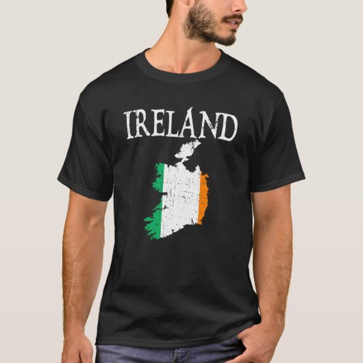 アイルランドの地図 Tシャツ (正面)