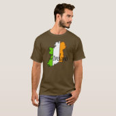 アイルランドの地図 Tシャツ (正面フル)